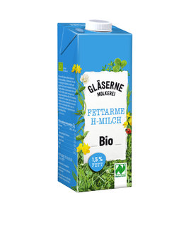 H-Milch 1,5% Glaeserne Molkerei 12/1,0L